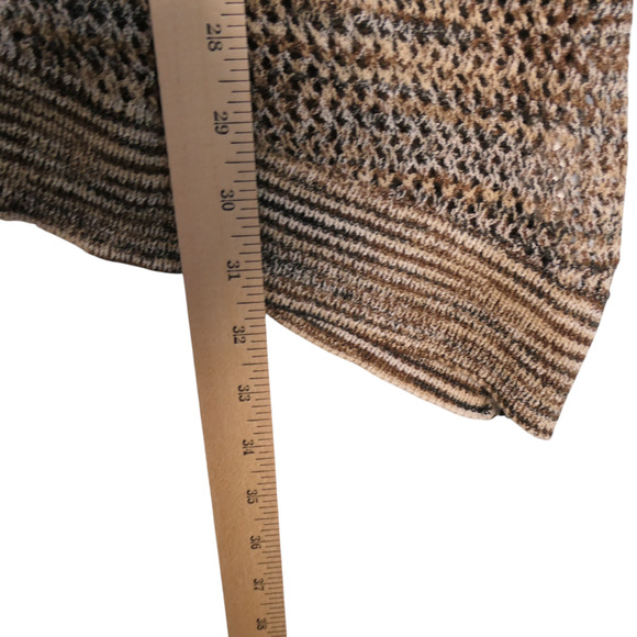 Dressbarn Sweater Womens Size 2X Brown Asymmetrical Hem Light Sheer Beachy - Picture 7 of 10